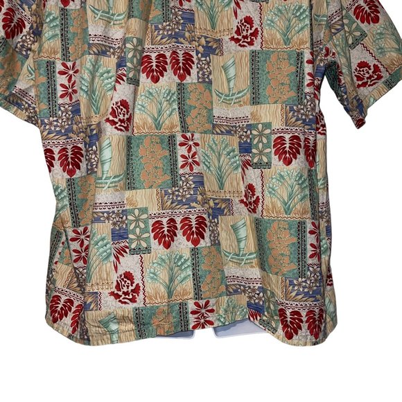 Vintage Retro Ho Aloha Hawaiian Shirt Mens 2XL Floral Aloha Vacation Plumeria - Picture 8 of 10